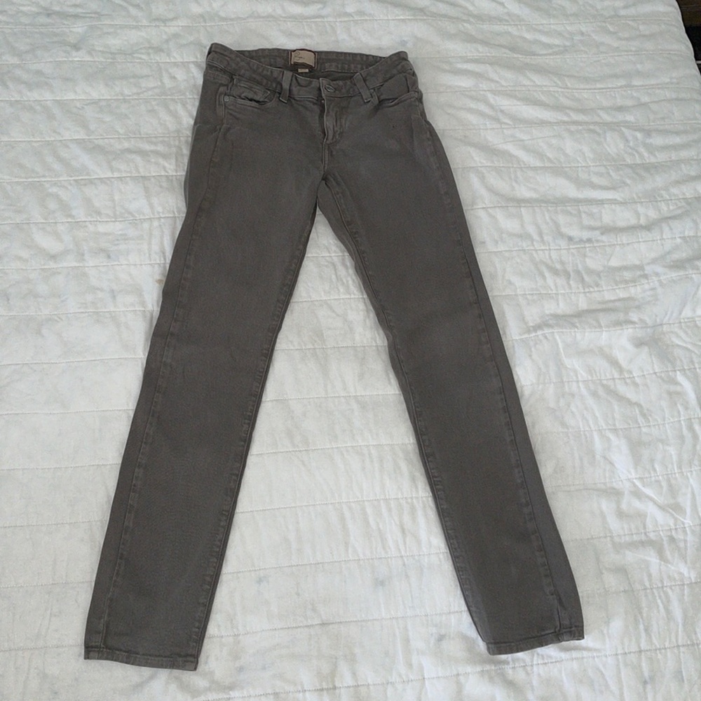 Paige denim jeans. Army green/gray color. Size 25